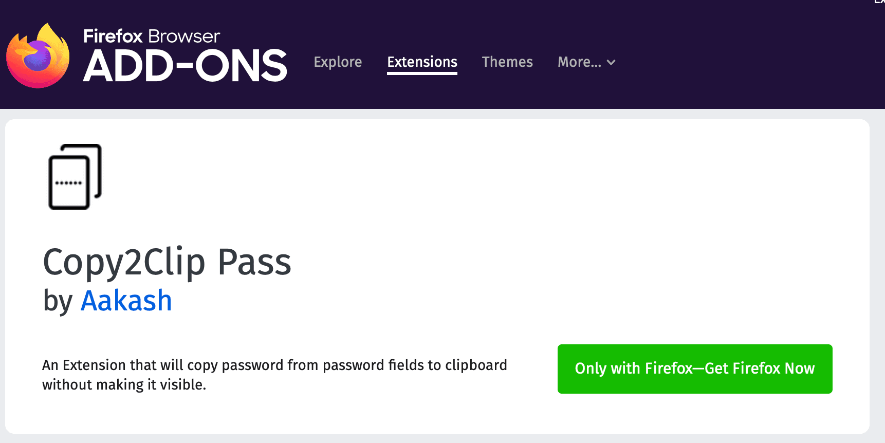 Copy2Clip Pass - Chrome & Firefox Extension
